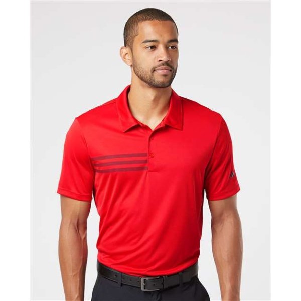 Mens Adidas 3 Stripe Polo - Image 6