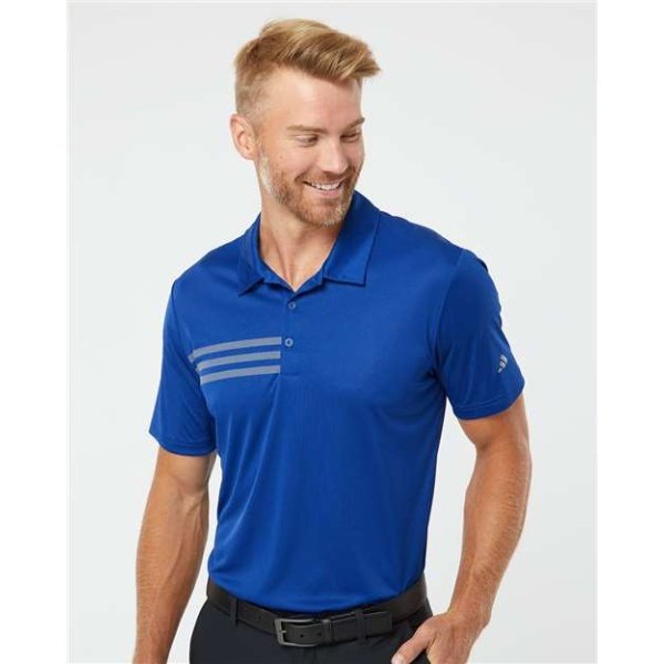 Mens Adidas 3 Stripe Polo - Image 7